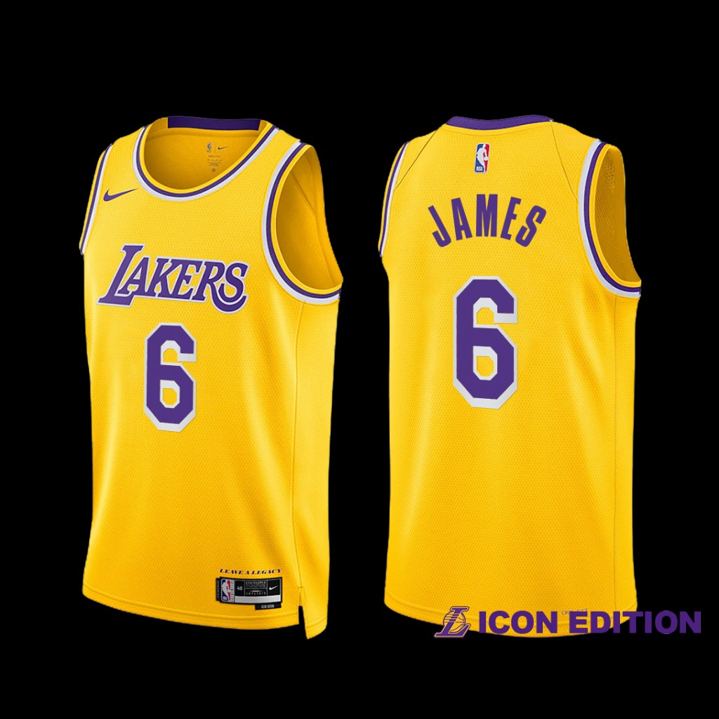 Los Angeles Lakers LeBron James 2022-23 Gold Icon Edition Jersey Los Angeles Lakers LeBron James 2022-23 Gold Icon Edition Jersey