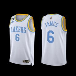 Los Angeles Lakers LeBron James 2022-23 White Classic Edition Jersey