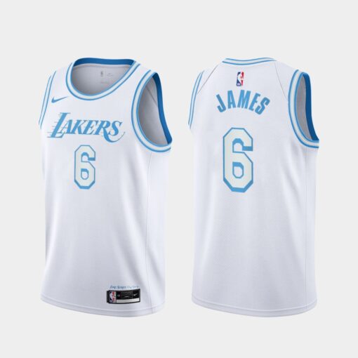 Los Angeles Lakers LeBron James 2022 City White Jersey