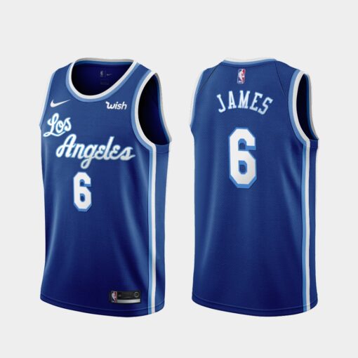 Los Angeles Lakers LeBron James Classics Blue Jersey