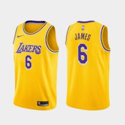 Los Angeles Lakers LeBron James Gold Icon Jersey