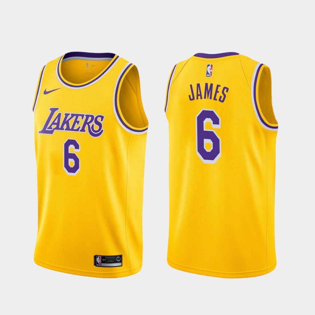 Los Angeles Lakers LeBron James Gold Icon Jersey Los Angeles Lakers LeBron James Gold Icon Jersey