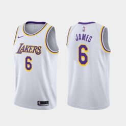 Los Angeles Lakers LeBron James White Association Jersey