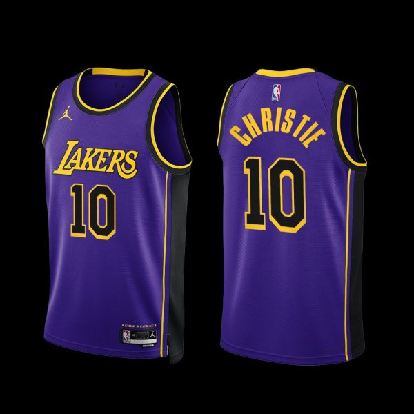 Los Angeles Lakers Max Christie 2022-23 Purple Statement Edition Jersey Los Angeles Lakers Max Christie 2022-23 Purple Statement Edition Jersey