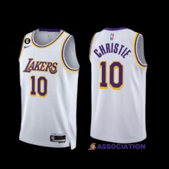 Los Angeles Lakers Max Christie 2022-23 White Association Edition Jersey