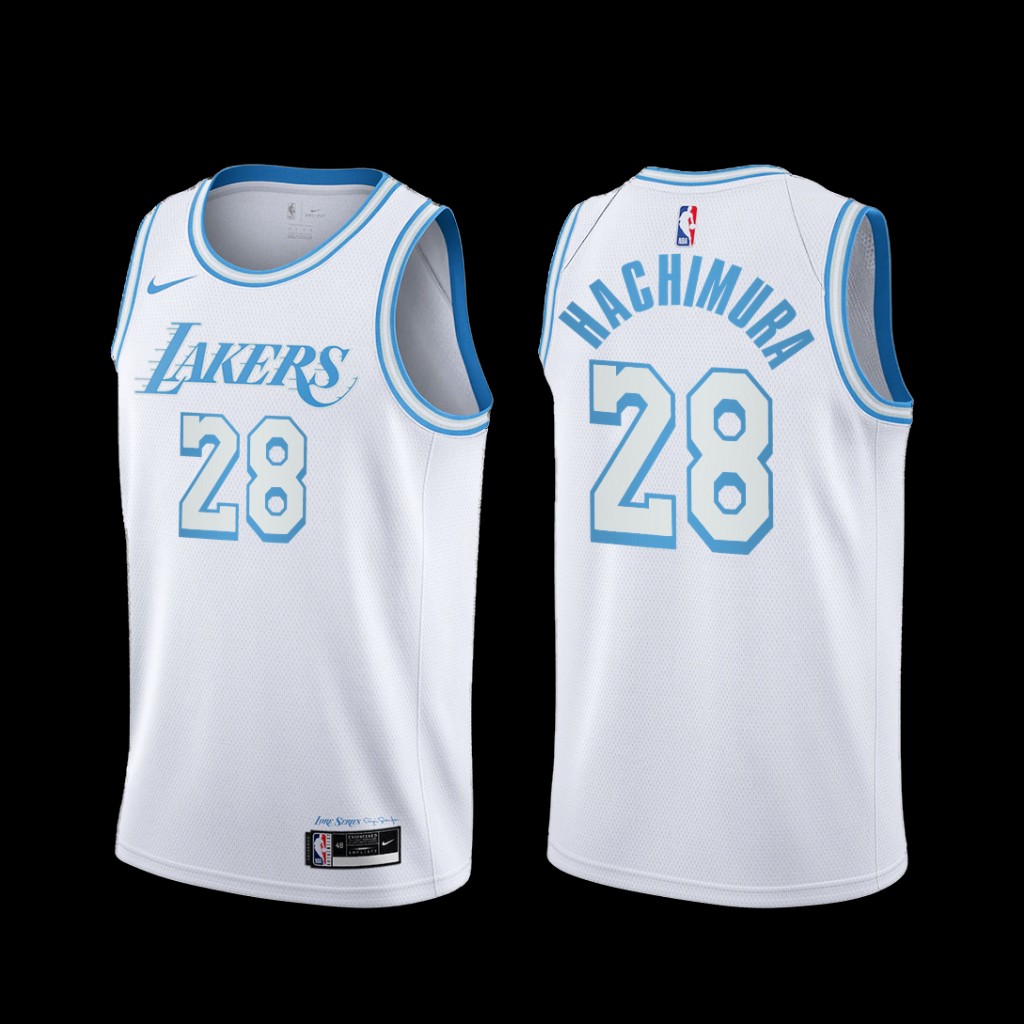 Los Angeles Lakers Rui Hachimura 2022-23 City Edition Jersey White Los Angeles Lakers Rui Hachimura 2022-23 City Edition Jersey White
