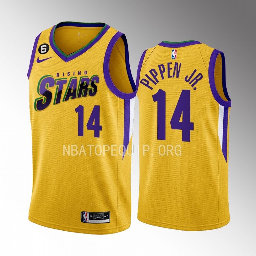 Los Angeles Lakers Scotty Pippen Jr. 2023 NBA Rising Stars Yellow Jersey Los Angeles Lakers Scotty Pippen Jr. 2023 NBA Rising Stars Yellow Jersey