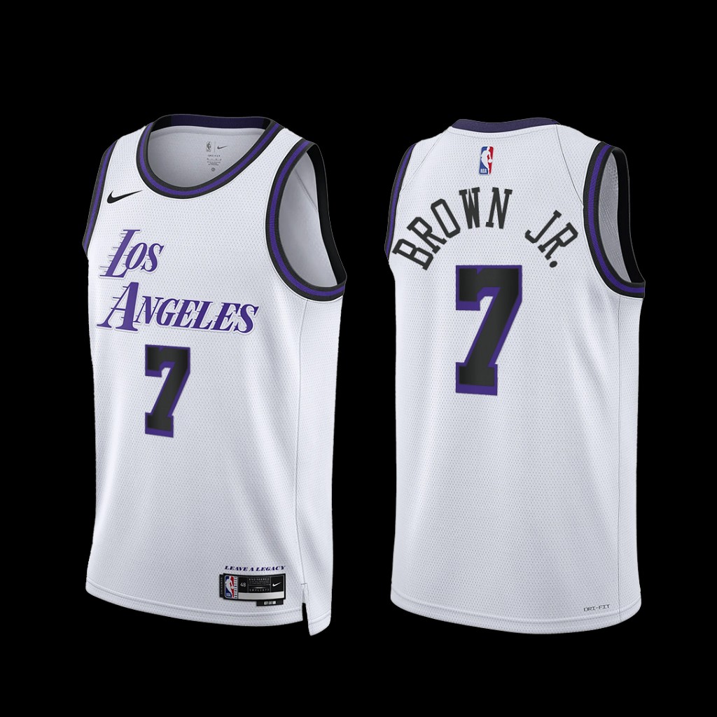 Los Angeles Lakers Troy Brown Jr. 2022-23 City Edition Jersey White Los Angeles Lakers Troy Brown Jr. 2022-23 City Edition Jersey White