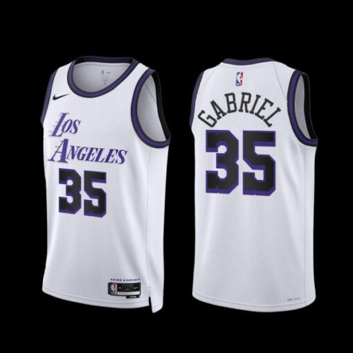 Los Angeles Lakers Wenyen Gabriel 2022-23 City Edition Jersey White