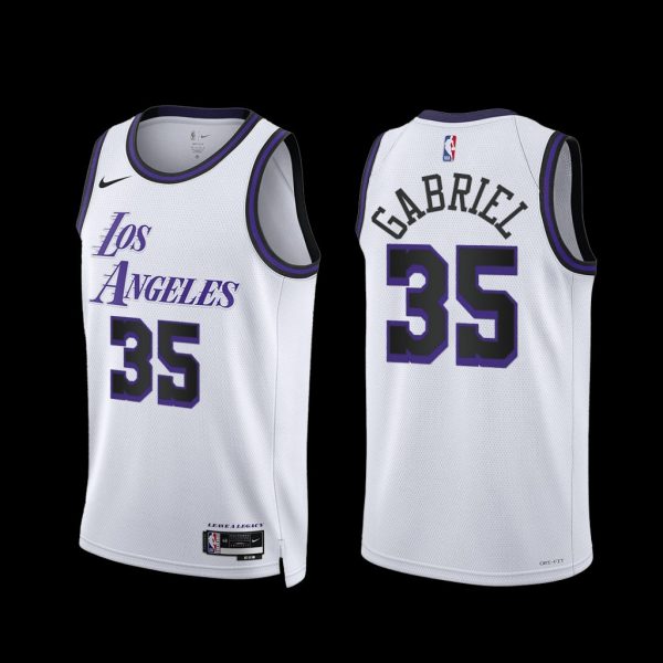 Los Angeles Lakers Wenyen Gabriel 2022-23 City Edition Jersey White Los Angeles Lakers Wenyen Gabriel 2022-23 City Edition Jersey White