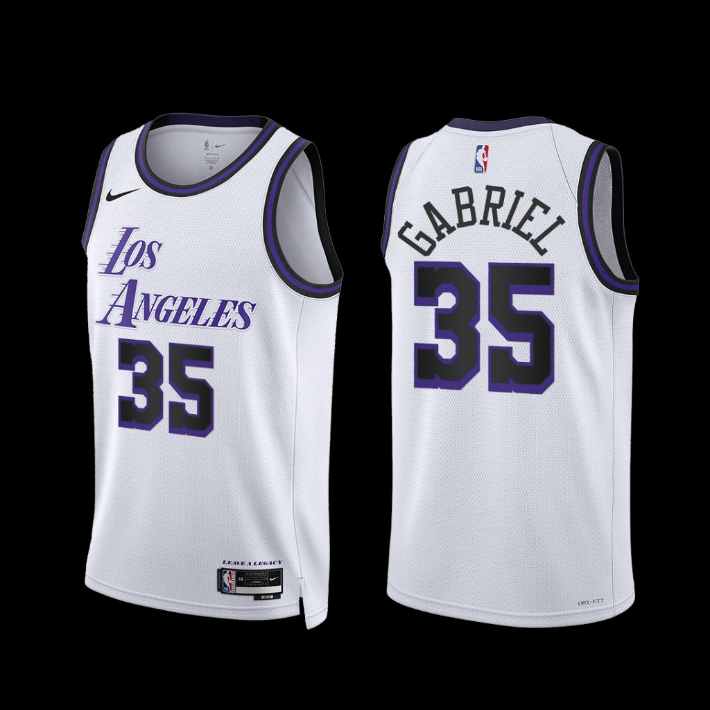 Los Angeles Lakers Wenyen Gabriel 2022-23 City Edition Jersey White Los Angeles Lakers Wenyen Gabriel 2022-23 City Edition Jersey White