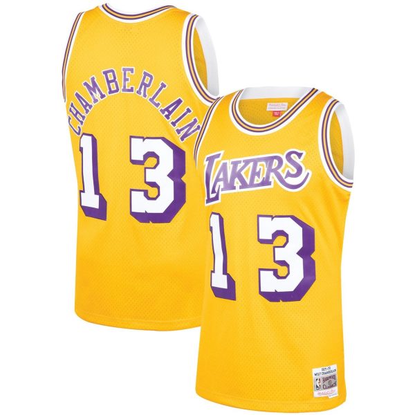 Los Angeles Lakers Wilt Chamberlain Gold 1971-72 Throwback Jersey Los Angeles Lakers Wilt Chamberlain Gold 1971-72 Throwback Jersey