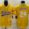 Los Angeles Lakers X Dodgers 8 24 Kobe Bryant Black Baseball Jersey