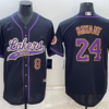 Los Angeles Lakers X Dodgers 24 Kobe Bryant Yellow Baseball Jersey