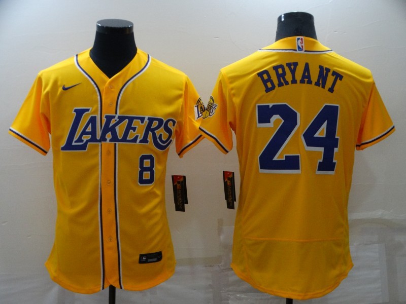 Los Angeles Lakers X Dodgers 8 24 Kobe Bryant Gold Authentic Baseball Jersey Los Angeles Lakers X Dodgers 8 24 Kobe Bryant Gold Authentic Baseball Jersey