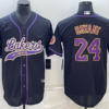 Los Angeles Lakers X Dodgers 8 24 Kobe Bryant Purple Baseball Jersey Los Angeles Lakers X Dodgers 8 24 Kobe Bryant Purple Baseball Jersey