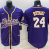 Los Angeles Lakers X Dodgers Kobe Bryant Gold Authentic Baseball Jersey