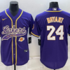 Los Angeles Lakers X Dodgers Kobe Bryant Yellow Baseball Jersey