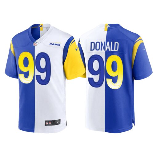 Los Angeles Rams Aaron Donald Split Royal White Limited Jersey