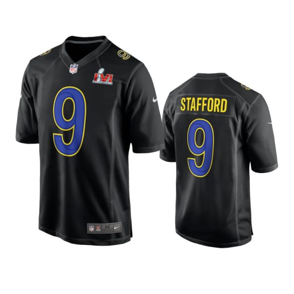 Los Angeles Rams Matthew Stafford Black Fashion Super Bowl LVI Jersey Los Angeles Rams Matthew Stafford Black Fashion Super Bowl LVI Jersey