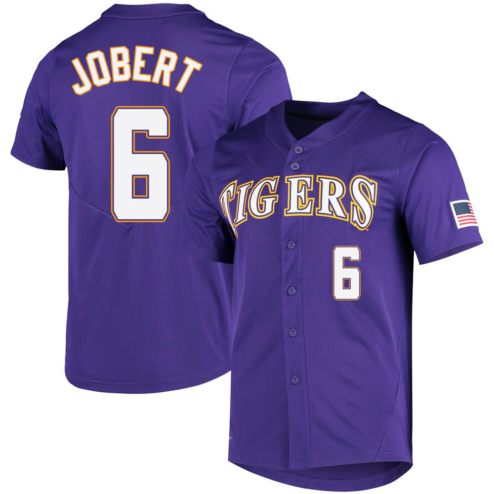 LSU Tigers Brayden Jobert Purple College Baseball Jersey LSU Tigers Brayden Jobert Purple College Baseball Jersey