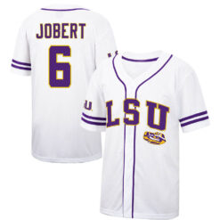 LSU Tigers Brayden Jobert White College Baseball Jersey