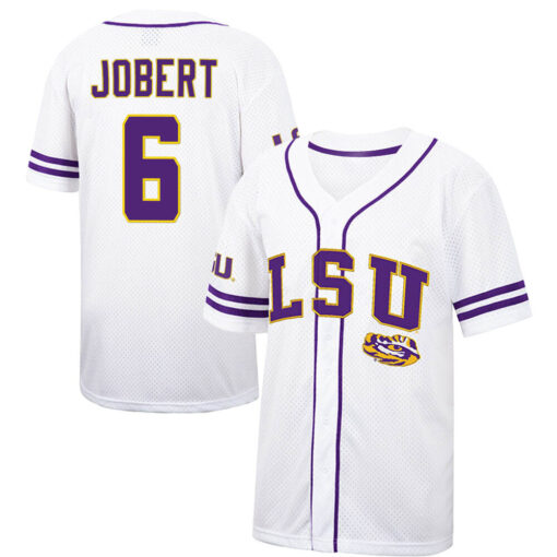 LSU Tigers Brayden Jobert White College Baseball Jersey