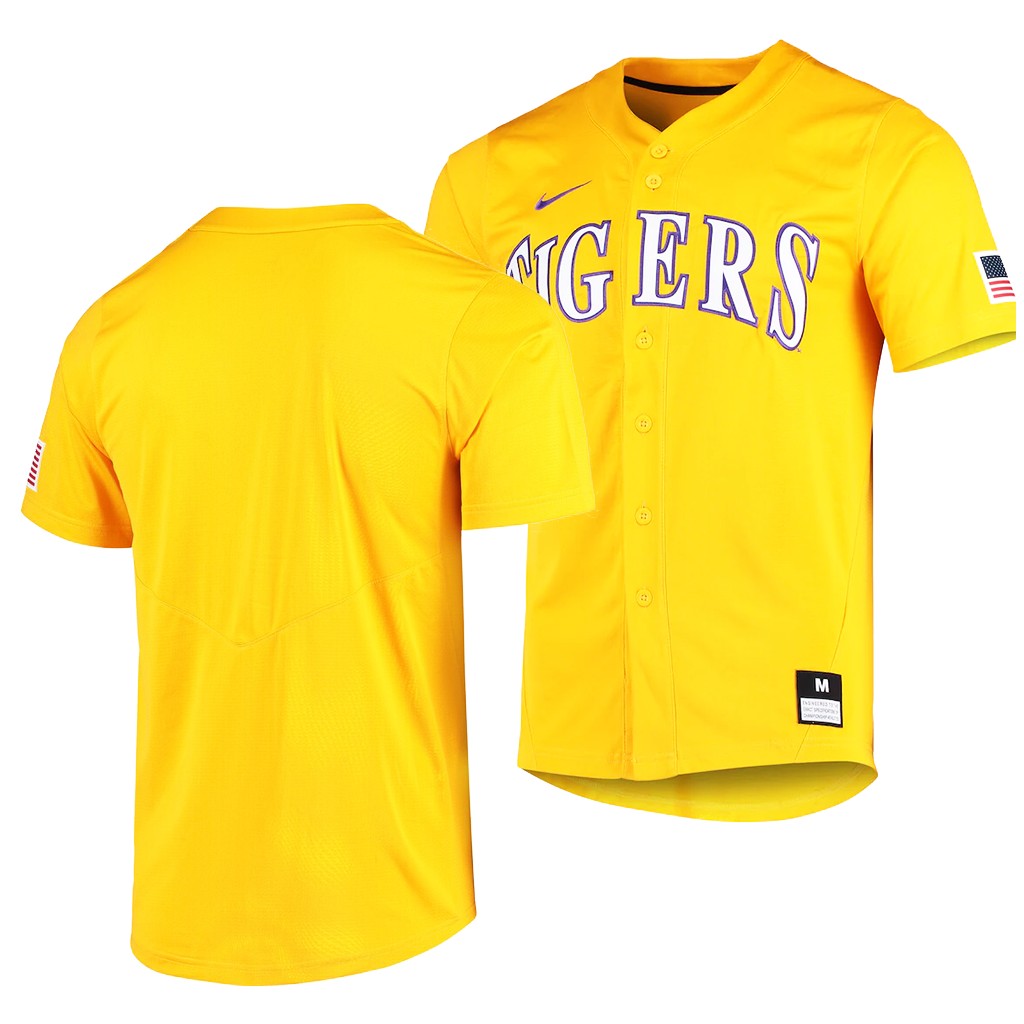 LSU Tigers College Baseball Gold Elite Jersey LSU Tigers College Baseball Gold Elite Jersey