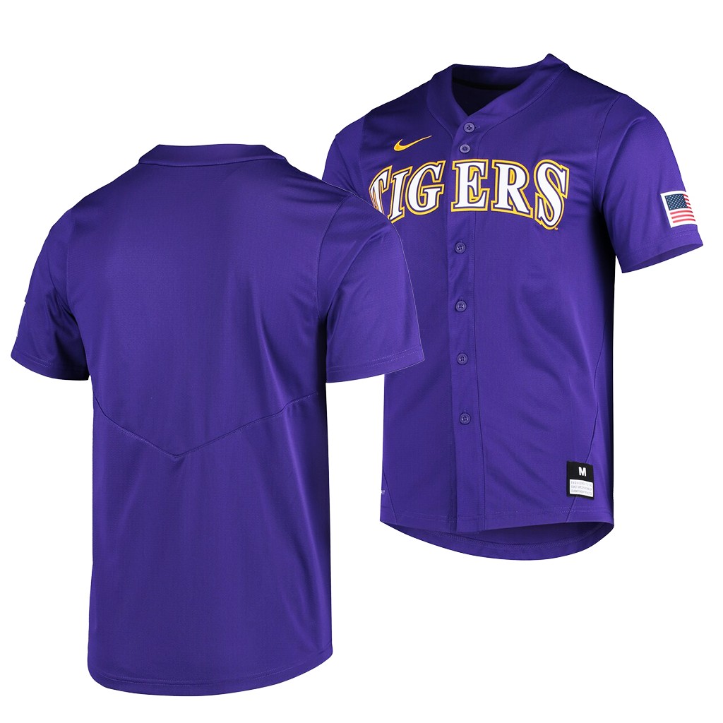 LSU Tigers College Baseball Purple Elite Replica Jersey LSU Tigers College Baseball Purple Elite Replica Jersey