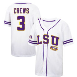 LSU Tigers Dylan Crews White College Baseball Jersey