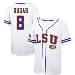 LSU Tigers Gavin Dugas White College Baseball Jersey