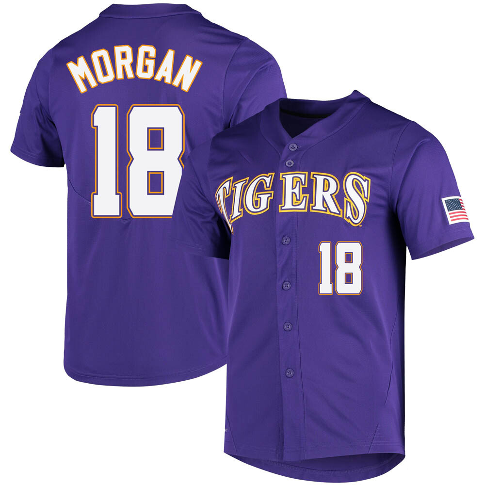 LSU Tigers Tre Morgan Purple College Baseball Jersey LSU Tigers Tre Morgan Purple College Baseball Jersey