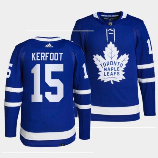 Maple Leafs Alexander Kerfoot Home Blue Jersey