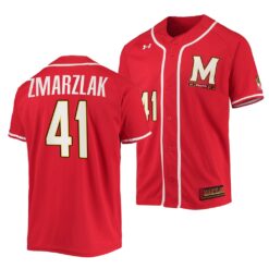 Maryland Terrapins Bobby Zmarzlak College Baseball Jersey Red