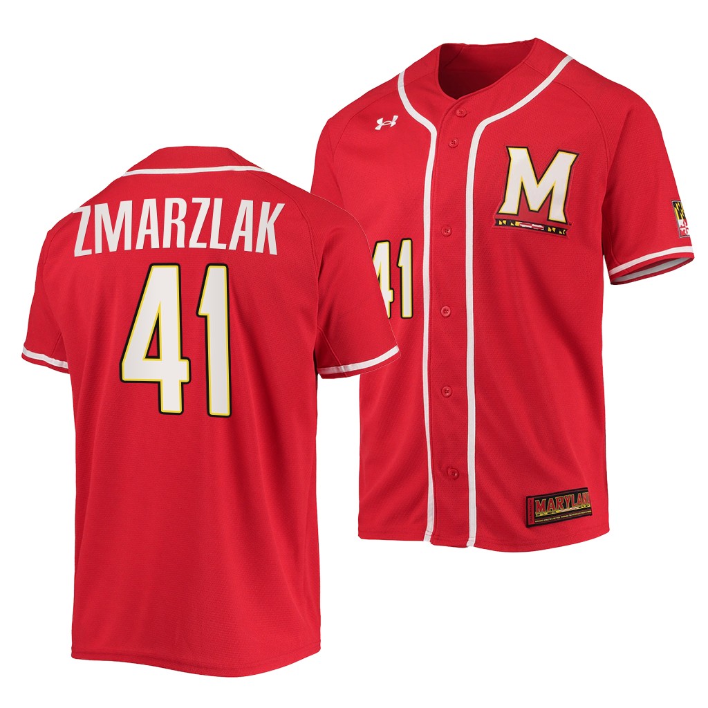 Maryland Terrapins Bobby Zmarzlak College Baseball Jersey Red Maryland Terrapins Bobby Zmarzlak College Baseball Jersey Red