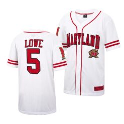 Maryland Terrapins Brandon Lowe College Baseball Jersey White