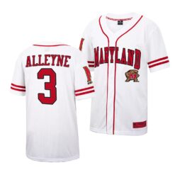 Maryland Terrapins Chris Alleyne College Baseball Jersey White