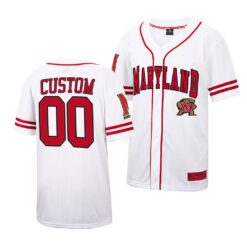 Maryland Terrapins Custom College Baseball Jersey White