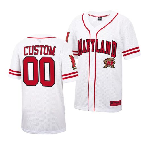 Maryland Terrapins Custom College Baseball Jersey White