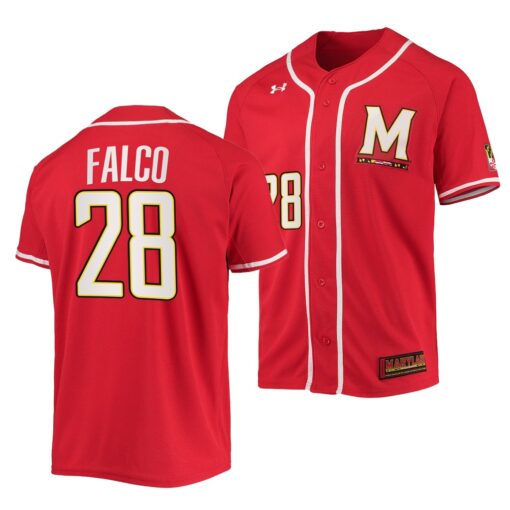 Maryland Terrapins David Falco College Baseball Jersey Red