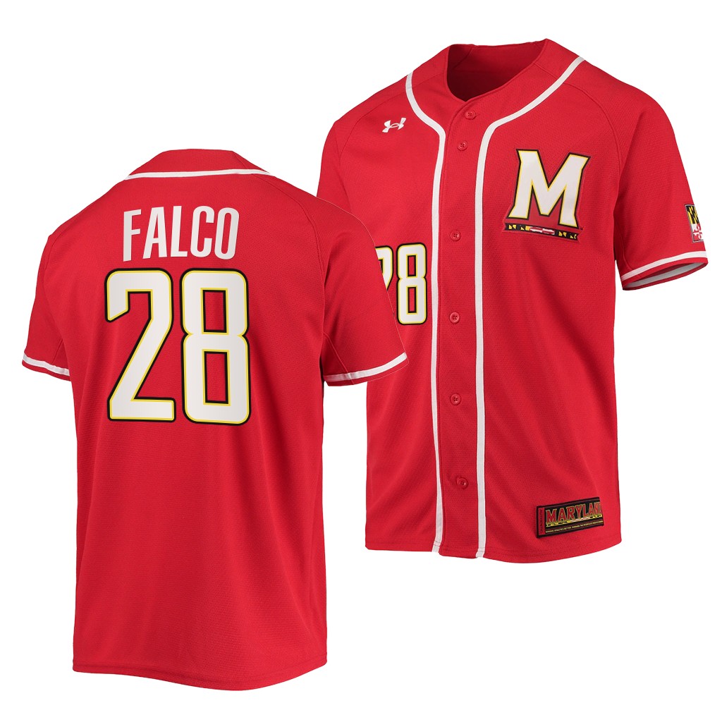 Maryland Terrapins David Falco College Baseball Jersey Red Maryland Terrapins David Falco College Baseball Jersey Red