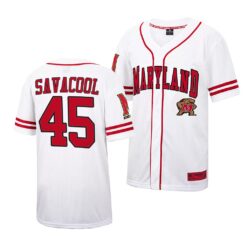 Maryland Terrapins Jason Savacool College Baseball Jersey White