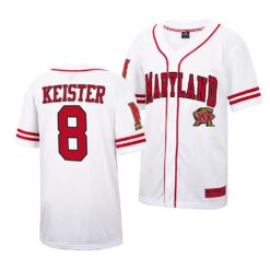 Maryland Terrapins Kevin Keister College Baseball Jersey White