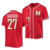 Maryland Terrapins Matthew Shaw College Baseball Jersey Red