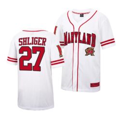 Maryland Terrapins Luke Shliger College Baseball Jersey White