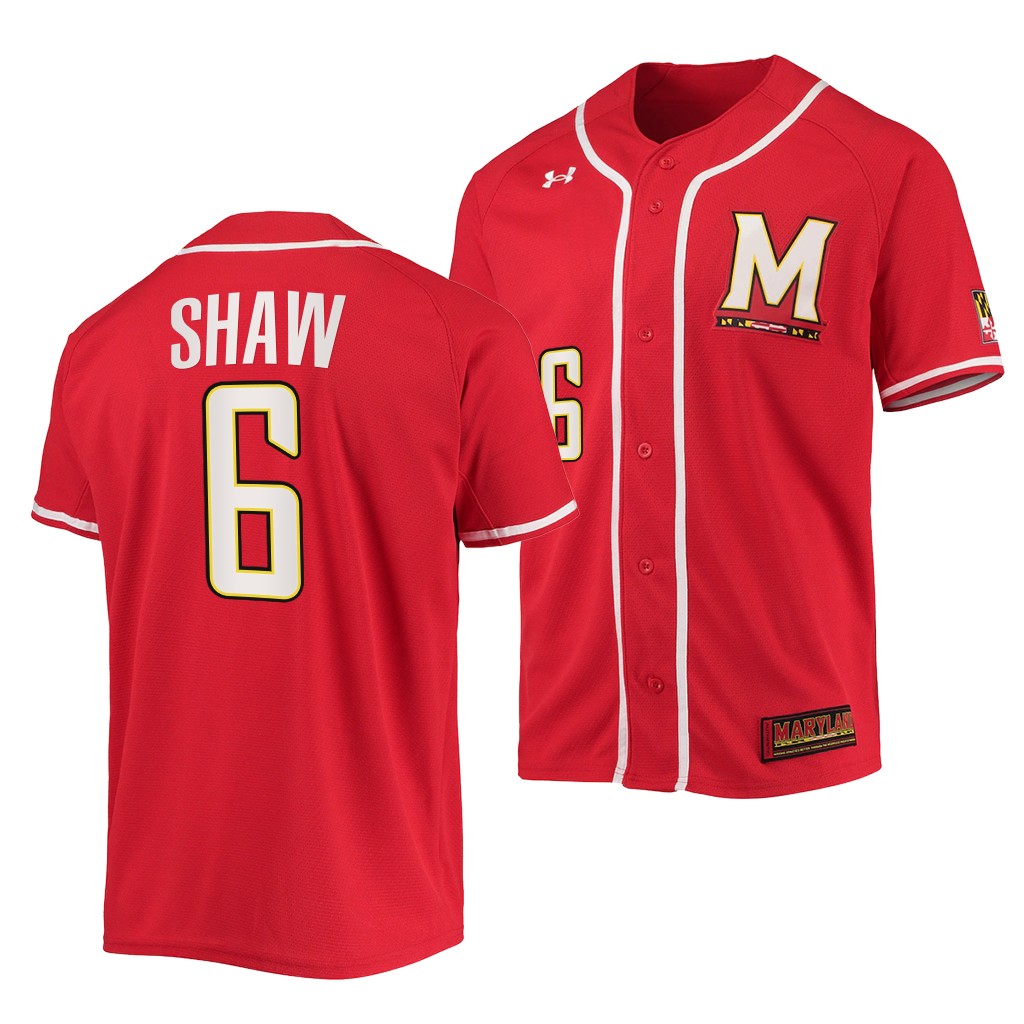 Maryland Terrapins Matthew Shaw College Baseball Jersey Red Maryland Terrapins Matthew Shaw College Baseball Jersey Red