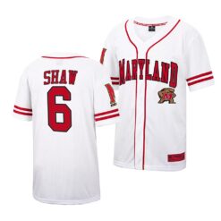 Maryland Terrapins Matthew Shaw College Baseball Jersey White