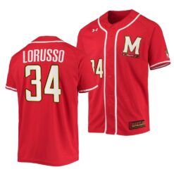 Maryland Terrapins Nick Lorusso College Baseball Jersey Red