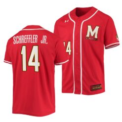 Maryland Terrapins Tony Schreffler Jr. College Baseball Jersey Red