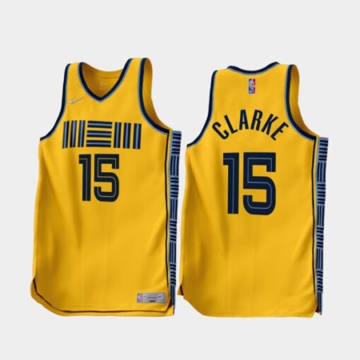 Memphis Grizzlies Brandon Clarke 2022-23 Earned Edition Jersey Gold